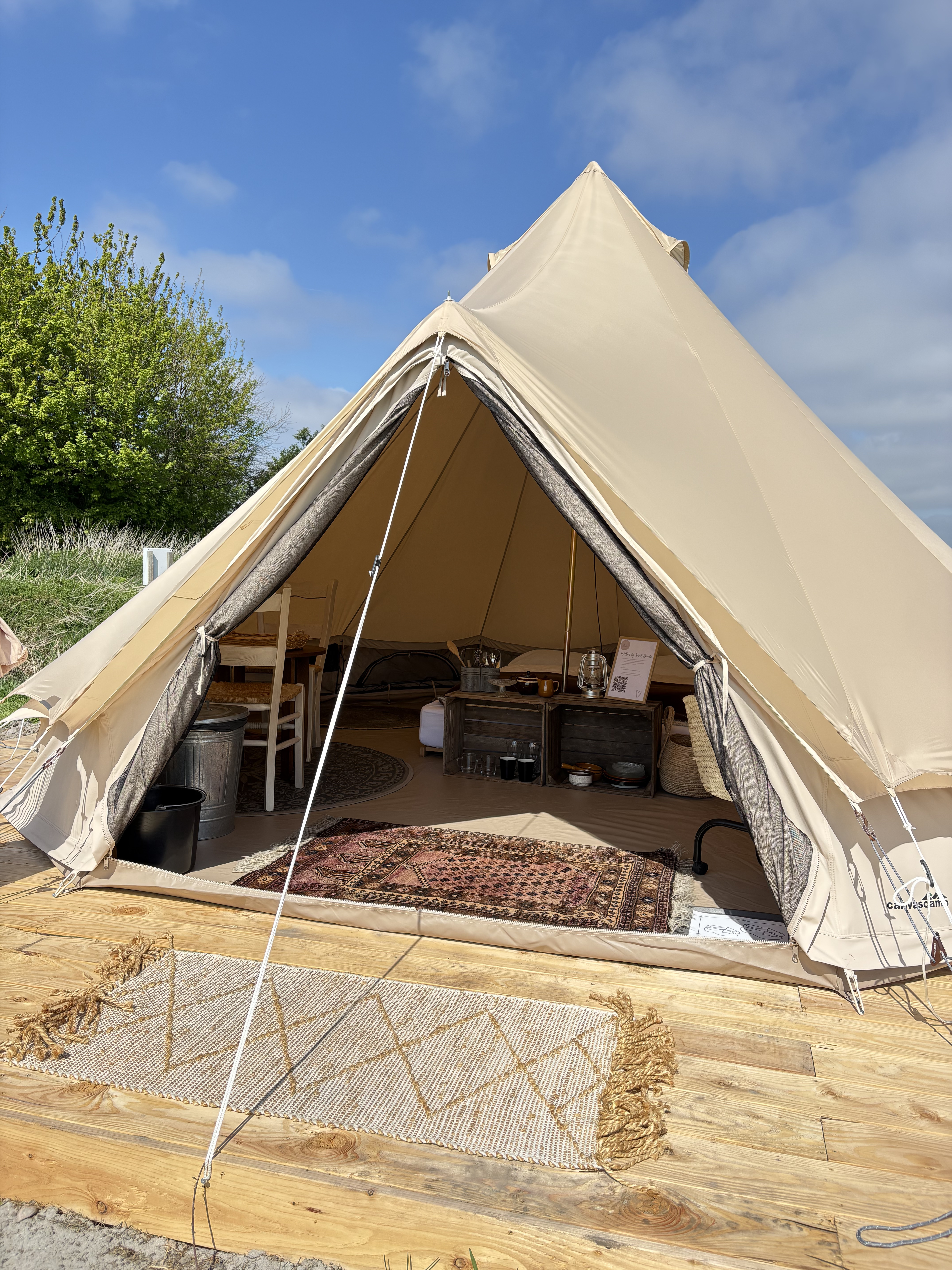 Slapen in een Bell tent in Friesland; ontdek de Lytse Bell